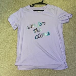 Short sleeve shirt and purple